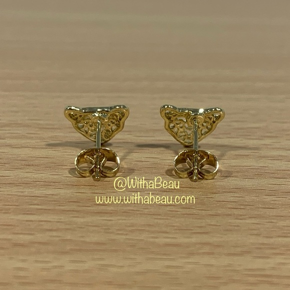 Gold Tone Panther Cat Earrings - Shuri - Picture 2 of 3